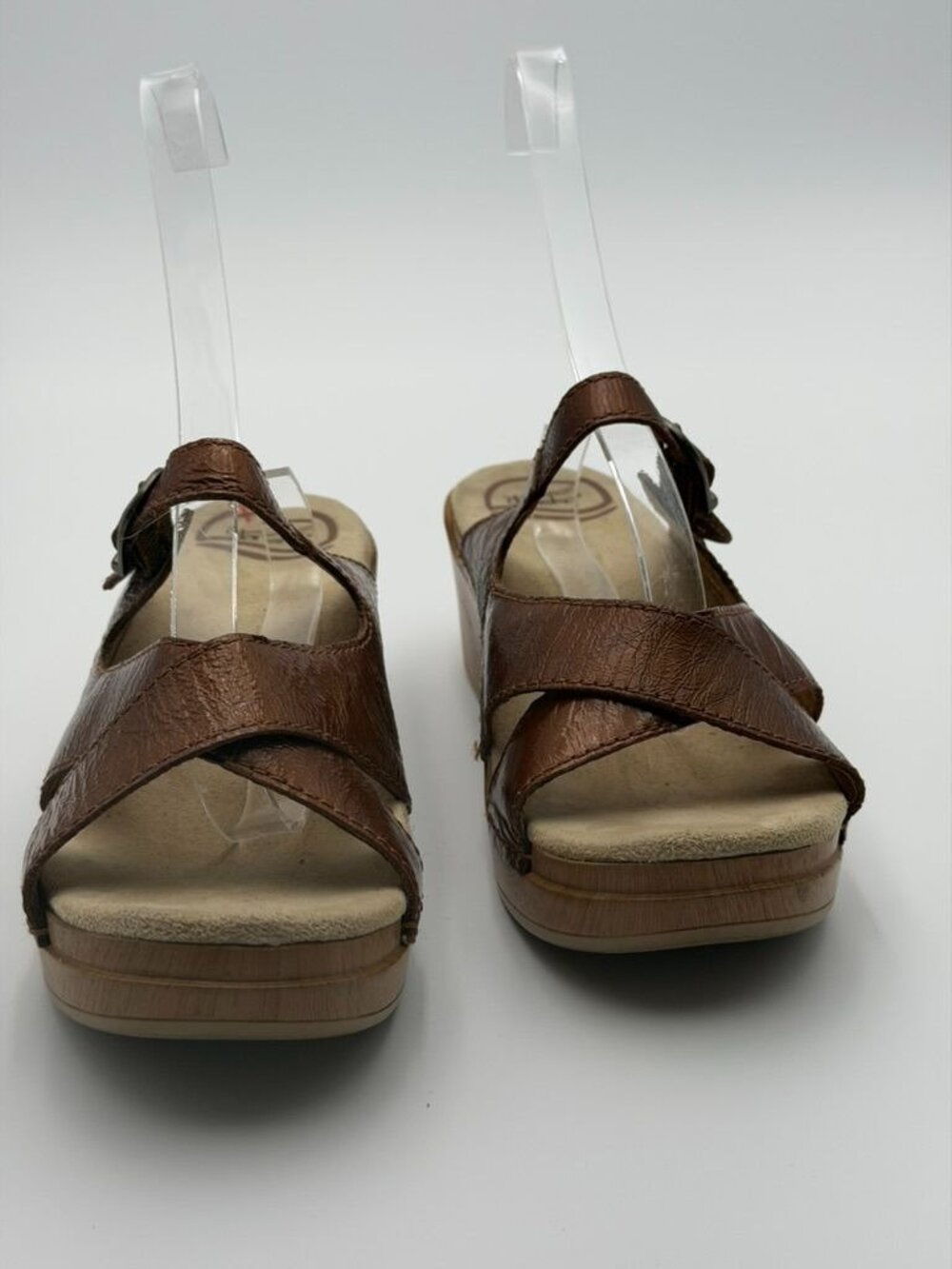 DANSKO Sandals Womens EU 37 Brown Leather Clog Mule Comfort Shoes 6.5